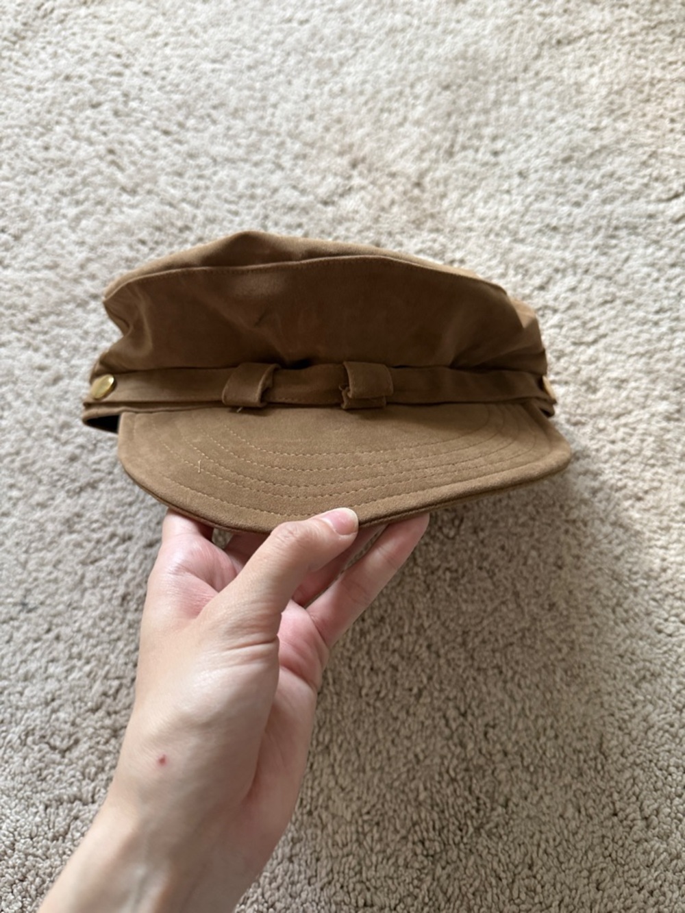 Brown Cotton Cadet Cap